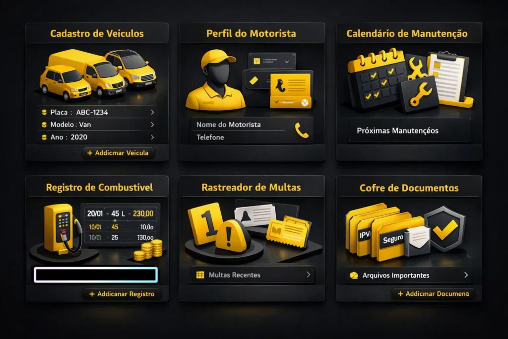 Principais Funcionalidades de um Sistema de Frota Completo